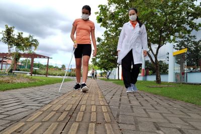 notícia: Treino com equipamentos garante independência aos deficientes visuais reabilitandos do CIIR  