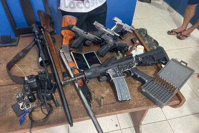 notícia: PM desarticula grupo criminoso e apreende armas na zona rural de Cametá