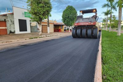 notícia: Setran avança com asfalto e pavimentação na PA-477, em Piçarra