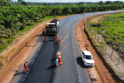 notícia: Obra da rodovia Perna Leste, no nordeste paraense, está 98% concluída