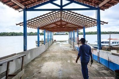 notícia: Obras de reconstrução do Terminal Hidroviário de Soure seguem em ritmo acelerado