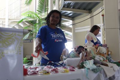 Empreendedoras expuseram seus produtos artesanais à venda durante o evento na UsiPaz Cabanagem