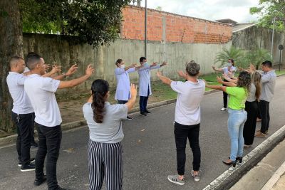 notícia: Atividade física contribui para o desempenho e bem-estar de equipes do Hospital Galileu