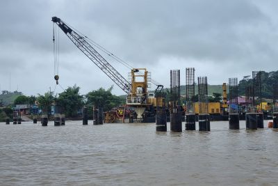 notícia: Obra da ponte sobre o Rio Fresco, em São Félix do Xingu, atinge 40% de conclusão