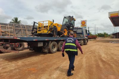 notícia: Sefa apreende máquina avaliada em mais de R$ 430 mil em São Geraldo do Araguaia