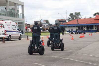 notícia: PM promove capacitação para manuseio e abordagem policial com diciclo elétrico