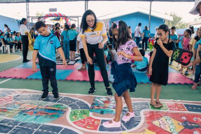 notícia: Detran realiza ação educativa do 'Maio Amarelo' para crianças de Marituba, na região metropolitana
