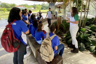 notícia: Com aula sensorial para alunos da rede pública, Ideflor-Bio celebra Dia da Biodiversidade