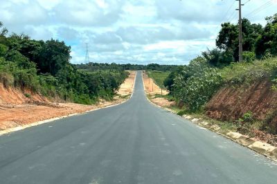 notícia: Secretaria de Estado de Transportes (Setran) conclui asfalto da PA-254, no Baixo Amazonas