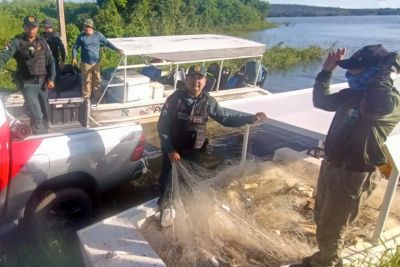 notícia: Ação apreende quase 500 kg de pescado e 6 mil metros de redes no Lago de Tucuruí