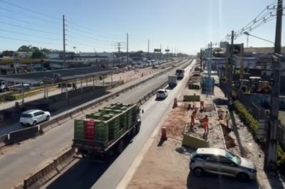 notícia: Após obras de drenagem, faixa no km 4 da BR-316, sentido Belém-Marituba, é liberada para veículos pesados e ônibus