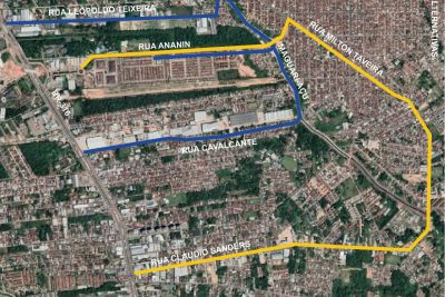notícia: Tráfego na Av. Ananin é temporariamente interrompido na BR-316 para obras do BRT Metropolitano
