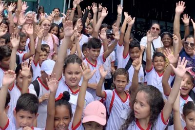 notícia: Parque Estadual do Utinga recebe alunos de escola pública de Mosqueiro