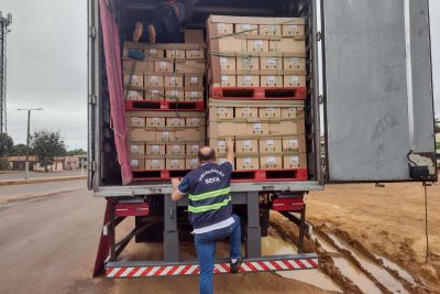 notícia: Secretaria de Estado da Fazenda apreende 20 toneladas de sabonetes em Dom Eliseu