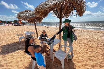 notícia: Ideflor-Bio realiza ação de limpeza nas praias e áreas verdes de Salvaterra