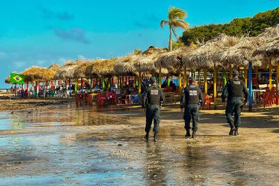 notícia: Batalhão PM Marajó atua com policiamento reforçado em pontos turísticos de Soure