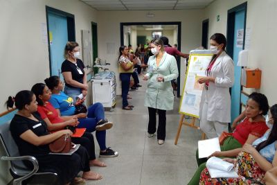 notícia: Gestantes participam de palestras educativas no Hospital Regional de Marabá     