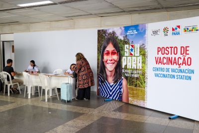 notícia: Sespa instala Posto de Vacinação 24 Horas no Aeroporto Internacional de Belém