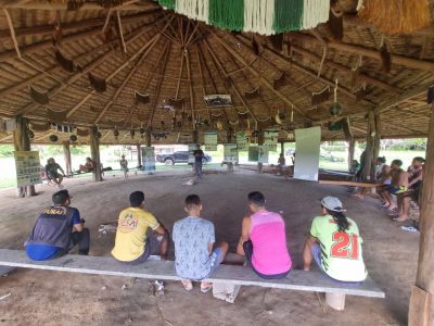 notícia: Ideflor-Bio instala viveiro de mudas e capacita indígenas do Alto Rio Guamá