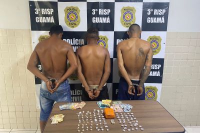notícia: Operação da Polícia Civil prende traficantes em flagrante e apreende drogas em Castanhal