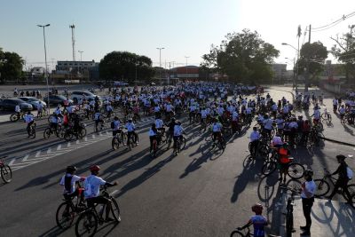 notícia: Passeio Ciclístico da Seel​, em Belém​, reúne mais de 2 mil pessoas neste domingo (24)