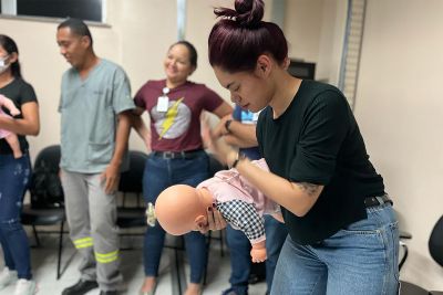 notícia: Profissionais do Hospital Oncológico Infantil fazem treinamento de brigada de incêndio