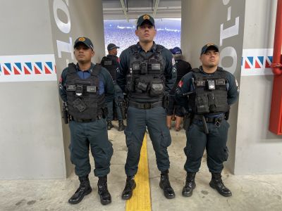 notícia: Policiamento ostensivo  para partida entre Paysandu e Amazonas conta com câmeras corporais