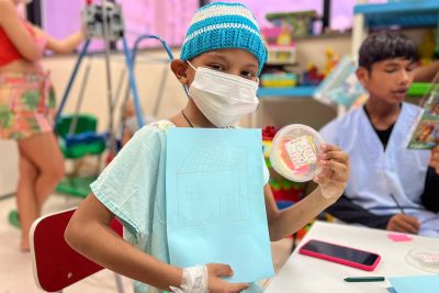 notícia: Pacientes do Oncológico Infantil participam de atividade de autoconhecimento