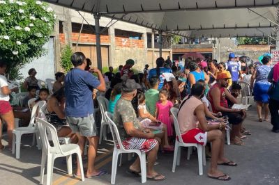 notícia: TerPaz realiza ação conjunta de saúde e cidadania na Pratinha e no Tapanã