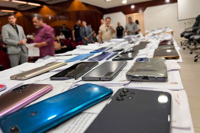 notícia: Polícia Civil do Pará entrega mais de 190 celulares recuperados na Grande Belém