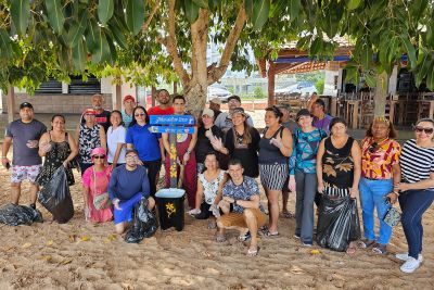 notícia: Usuários do Caps Icoaraci levam mensagem de sustentabilidade para Praia do Cruzeiro