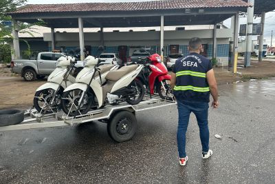 notícia: Sefa apreende quatro motocicletas no Araguaia