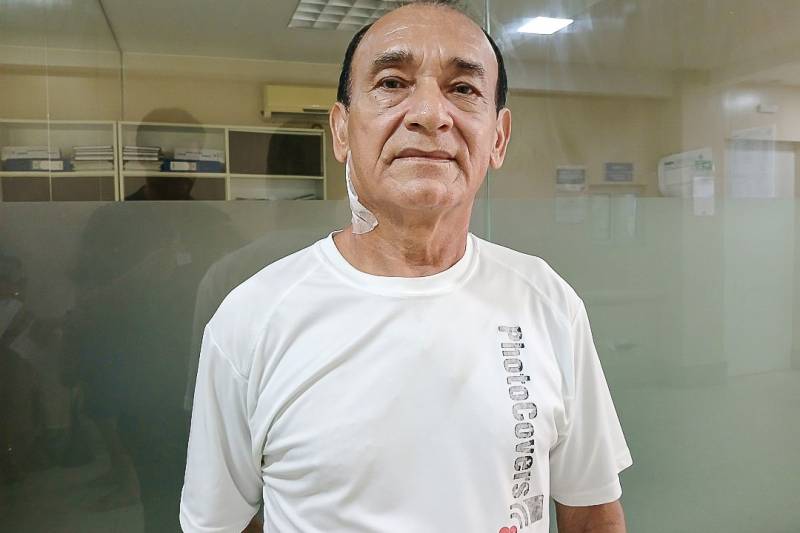 usuário Rodolfo Amazonas, 69 anos, aposentado da cidade de Ananindeua, assistiu a palestra na Recepção e destacou a importância dos homens se informarem