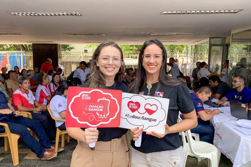 As assistentes sociais Vanessa Pimentel e Lorene Mota