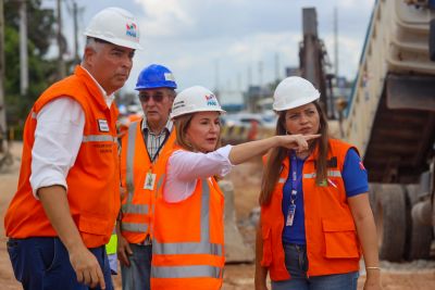 notícia: Vice-governadora do Pará visita obras do BRT Metropolitano