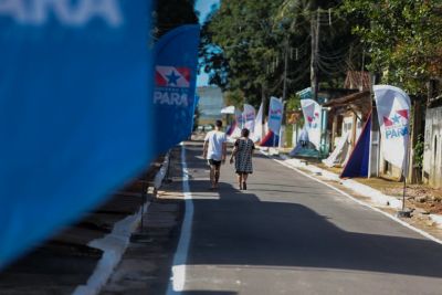 notícia: Governo do Pará pavimenta vias do bairro Campestre, em Benevides