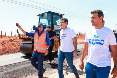 notícia: Governador acompanha obras de pavimentação da PA-477, em Piçarra