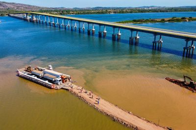 notícia: Ponte sobre o Rio Araguaia, na divisa com o Tocantins, ultrapassa 99% de execução