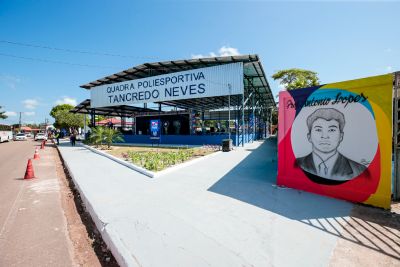 notícia: Estado entrega quadra poliesportiva e praça na Vila de Americano, em Santa Izabel