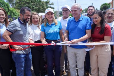 notícia: Vice-governadora entrega novas obras de asfalto no Distrito de Alter do Chão, em Santarém