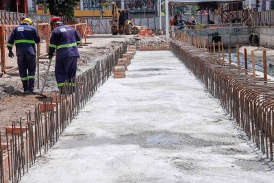 notícia: Obra da Nova Tamandaré avança para a concretagem da estrutura do parque linear