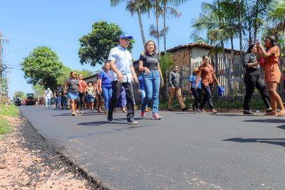 notícia: Em Outeiro e Icoaraci, vice-governadora do Pará visita obras de asfalto nos distritos de Belém