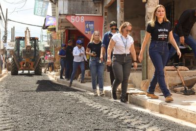 notícia: Obras do ‘Asfalto Por Todo o Pará’ levam saneamento e mobilidade a moradores da Terra Firme 