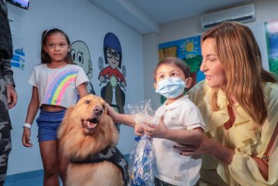 notícia: Vice-governadora visita pacientes do Hospital Oncológico Infantil Octávio Lobo, em Belém