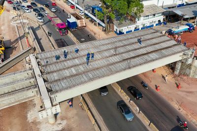 galeria: Viaduto da Alça Viária conclui elevação das vigas na BR-316, em Ananindeua