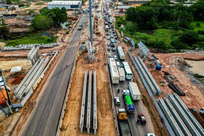 notícia: Construção de viaduto na BR-316 inicia mais uma etapa com desvio pela Avenida Independência