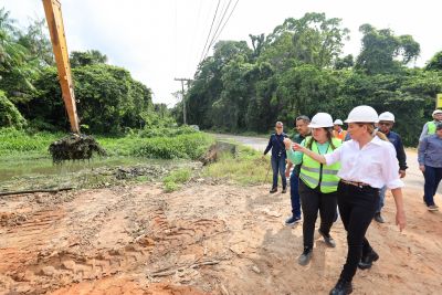 notícia: Estado vistoria o avanço das obras nos canais do Mártir e Murutucu, em Belém