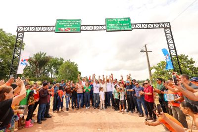 notícia: Governo do Pará celebra a abertura da rodovia PA-167 em Porto de Moz