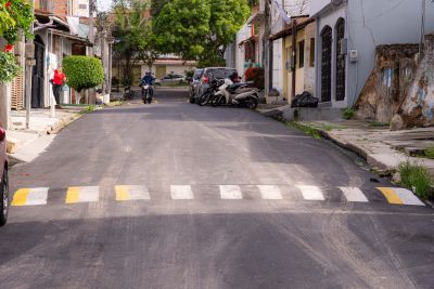 notícia: Governo investe em obras de macrodrenagem e pavimentação no bairro do Marco em Belém