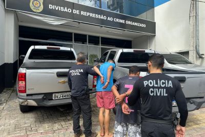 notícia: Polícia Civil prende dois homens por roubo majorado e extorsão com “sequestro relâmpago” em Belém